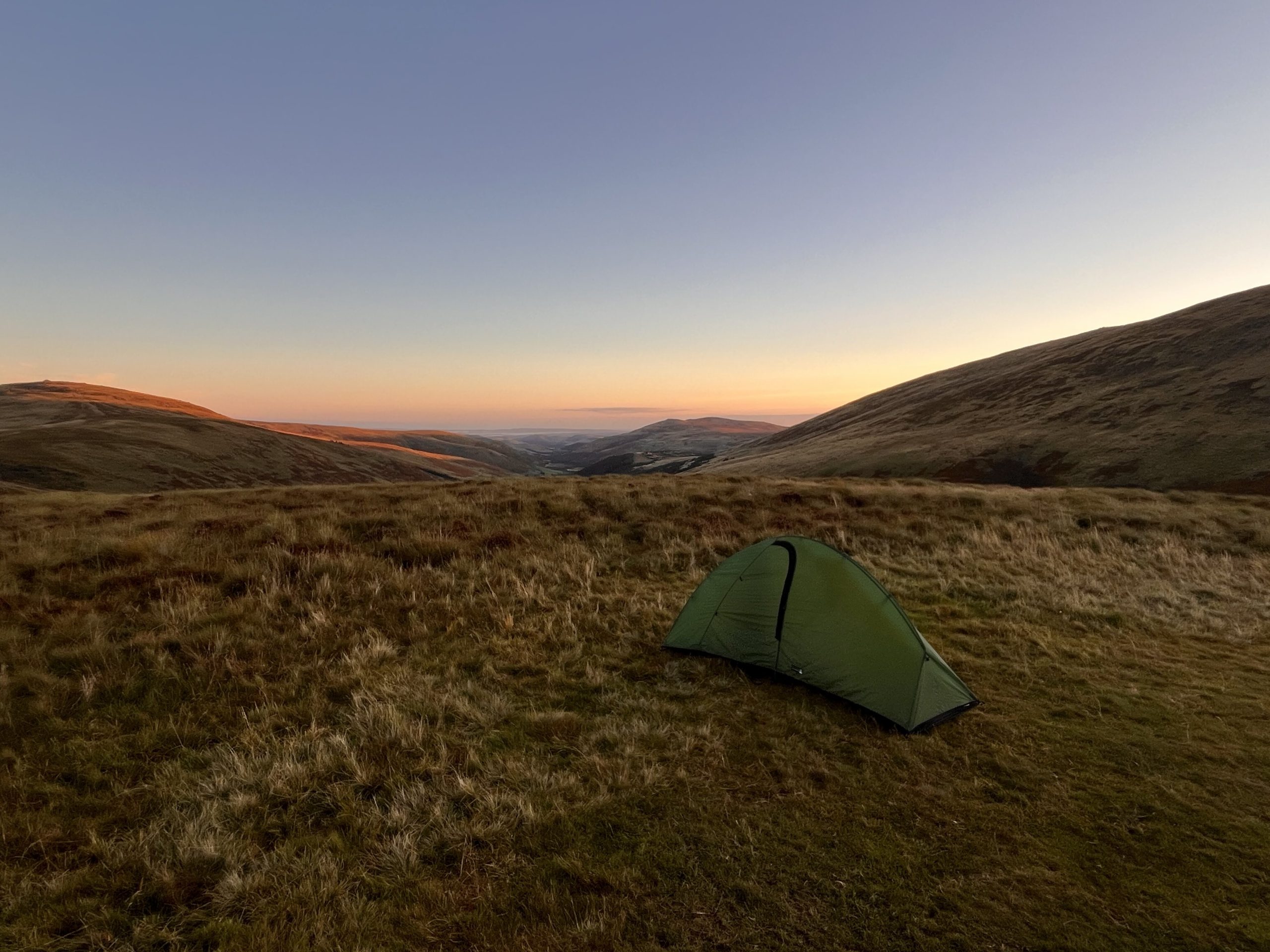 Walking into the hills for an overnight wild camping taster experience