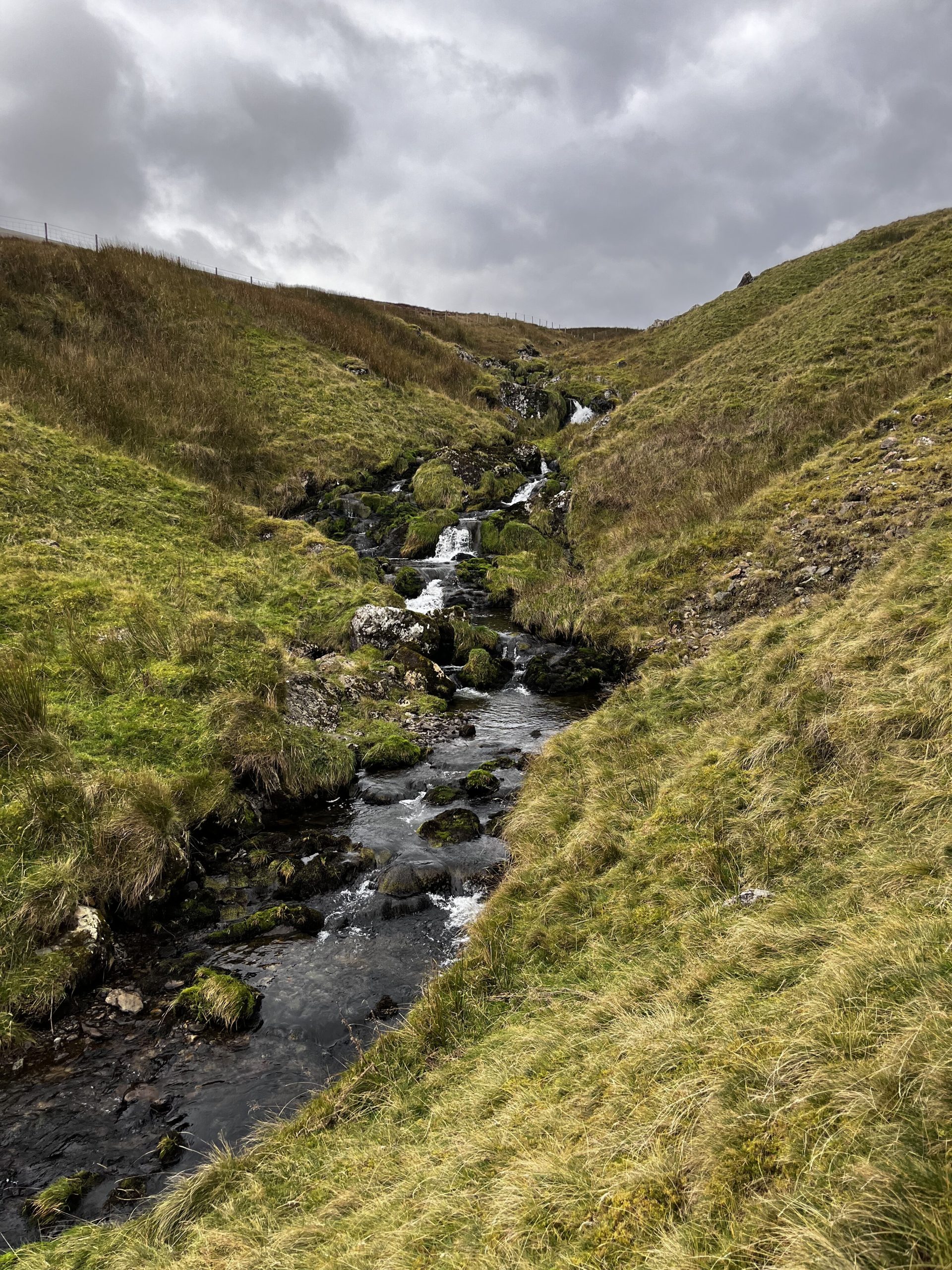 Walking on the Isle of Rum with mountains beyond