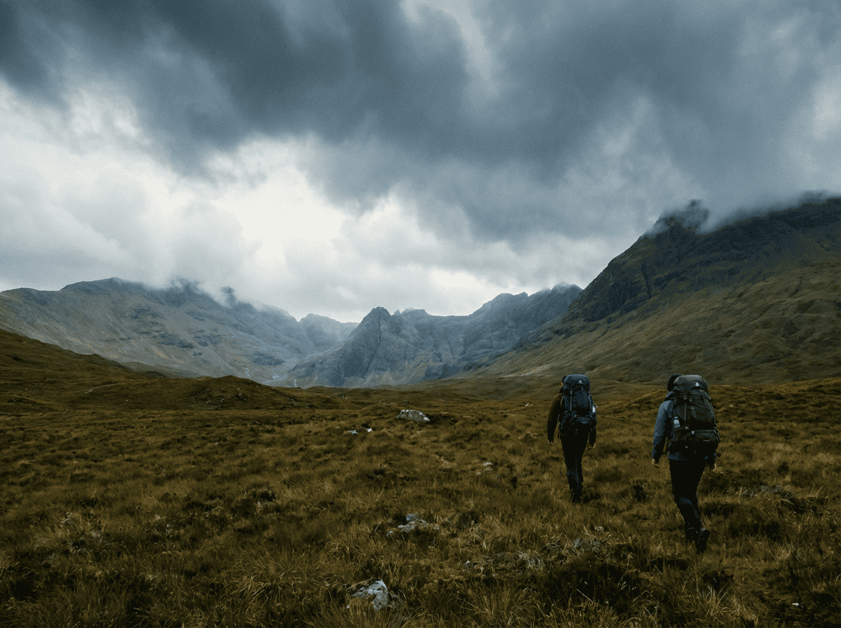 Guided wilderness expeditions in Scotland: remote Highland terrain and wild camping