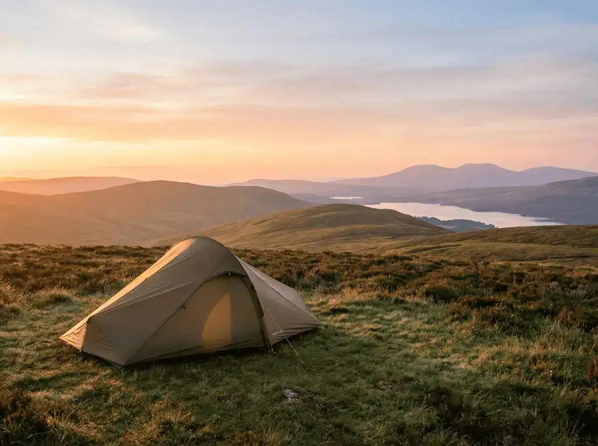 Micro adventure wild camping weekend in Scotland