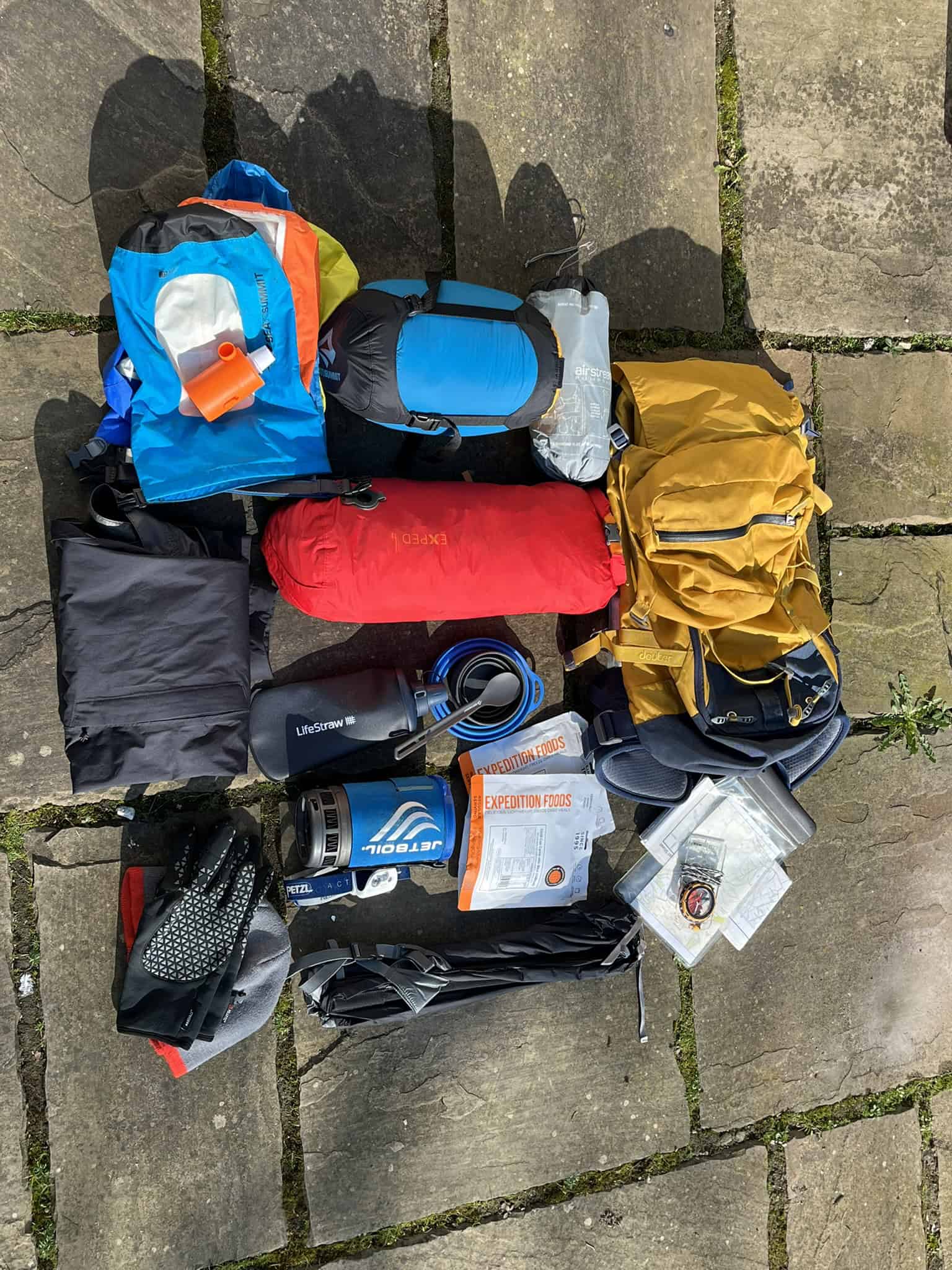 Mountain backpacking terrain used for route planning in the UK hills