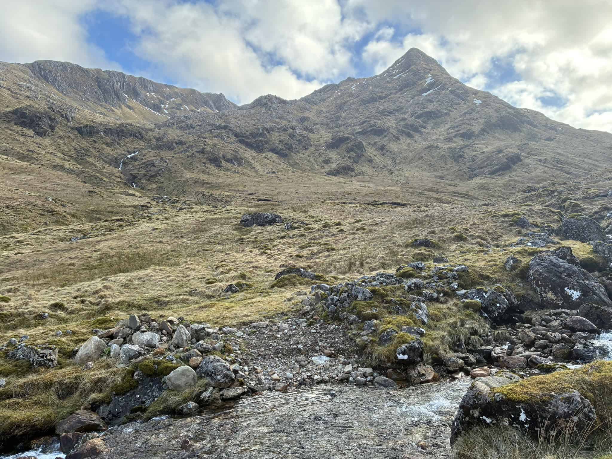 Remote Knoydart mountain terrain during a guided wilderness expedition