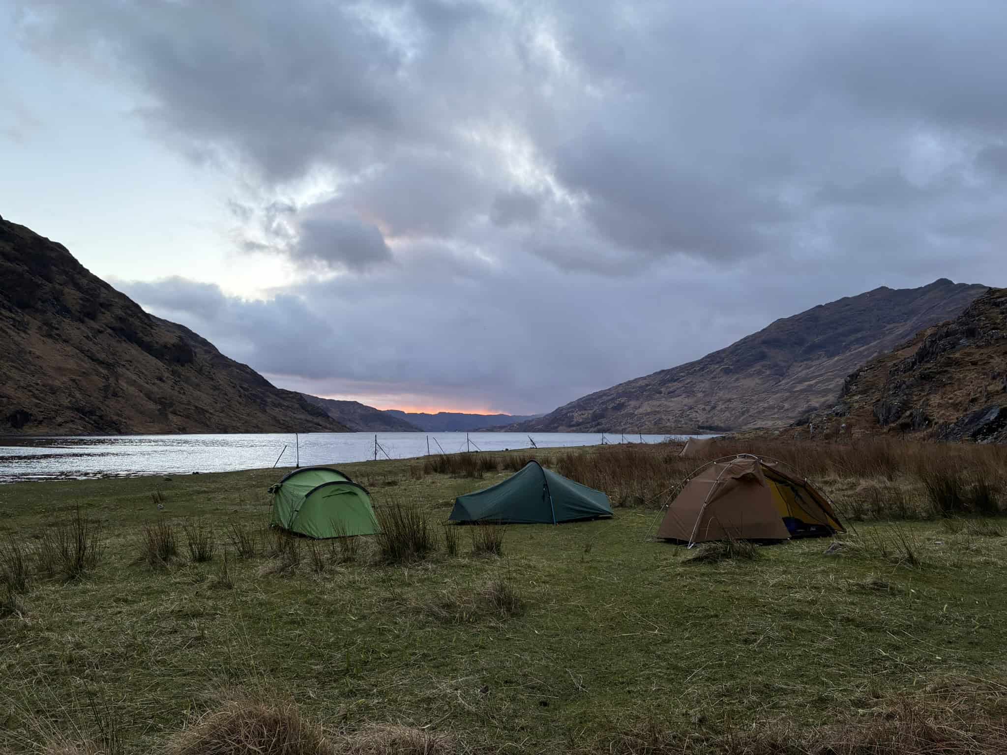 Wild camping near Loch Nevis on the Knoydart expedition