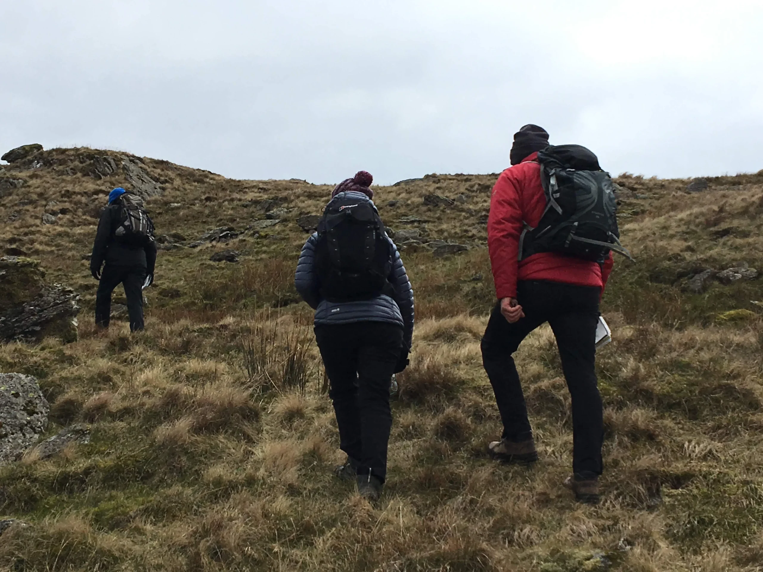 Walker approaching Blencathra in the Lake District