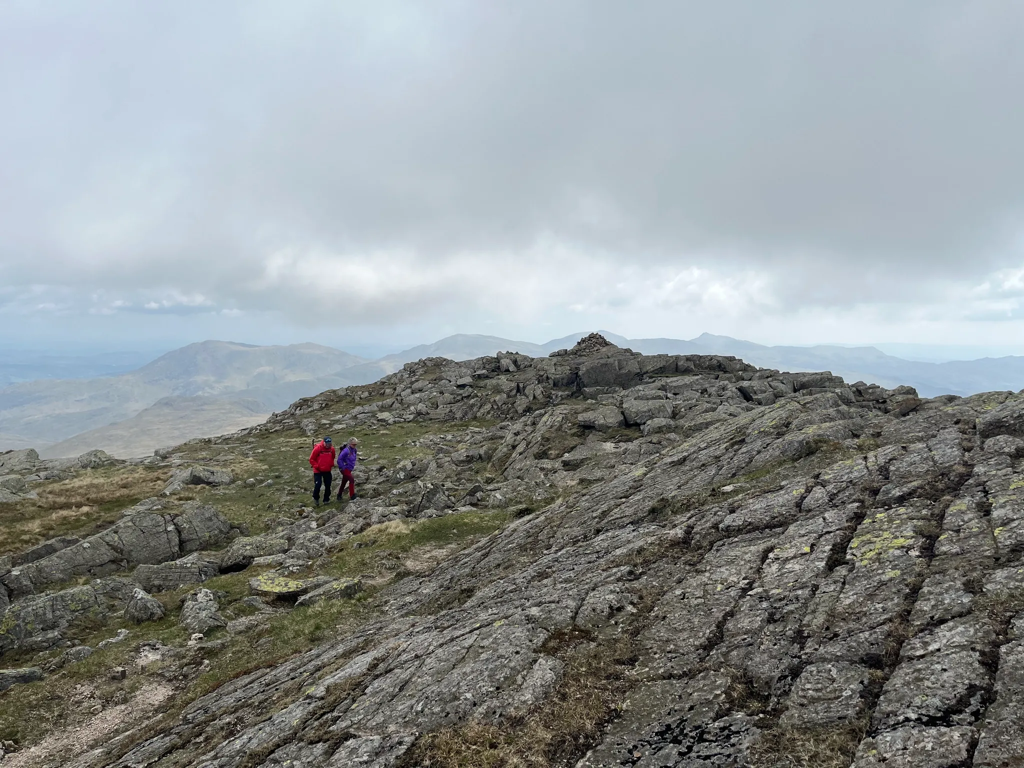 Small group walking on Blencathra