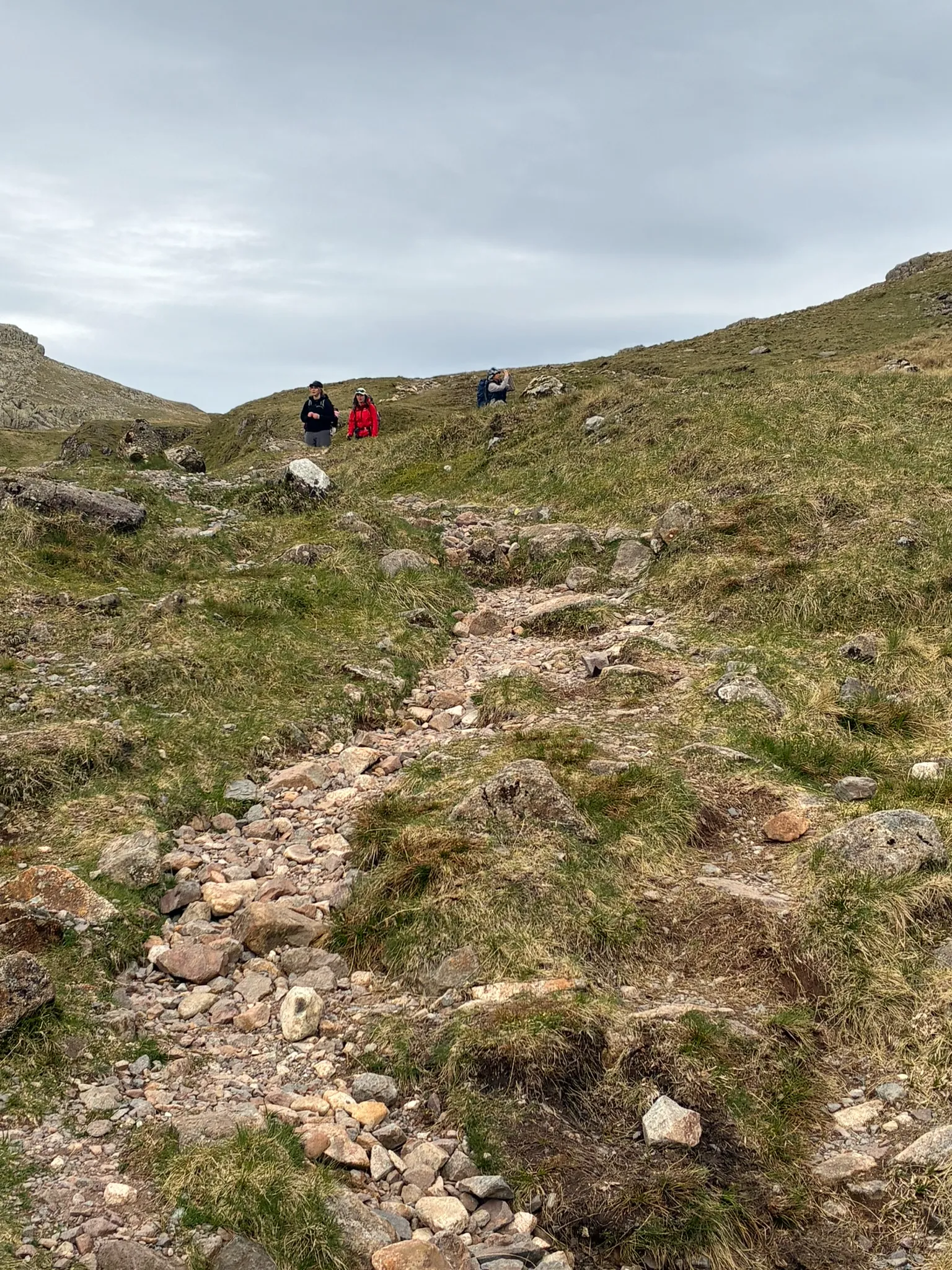 Mountain path on the route to Scafell Pike